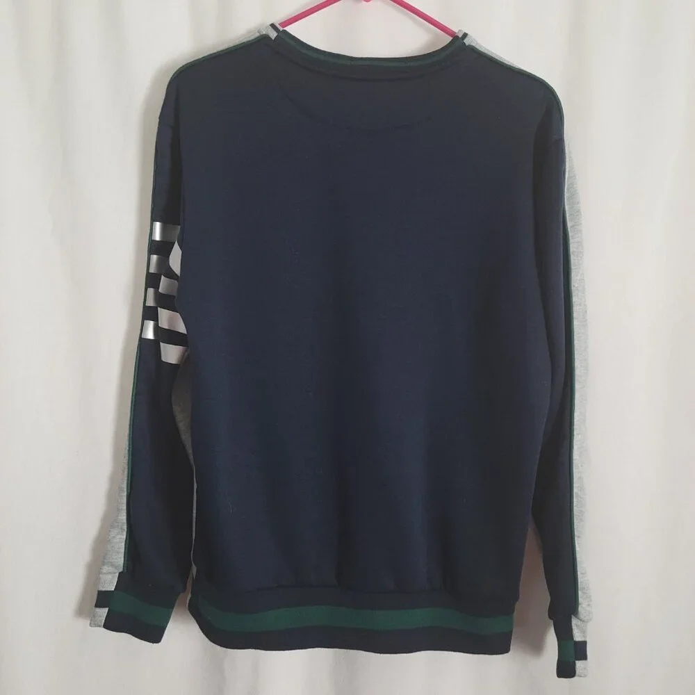 Royal 7even Seven Sweatshirt activewear Mens Medium reflective sleeve gray black